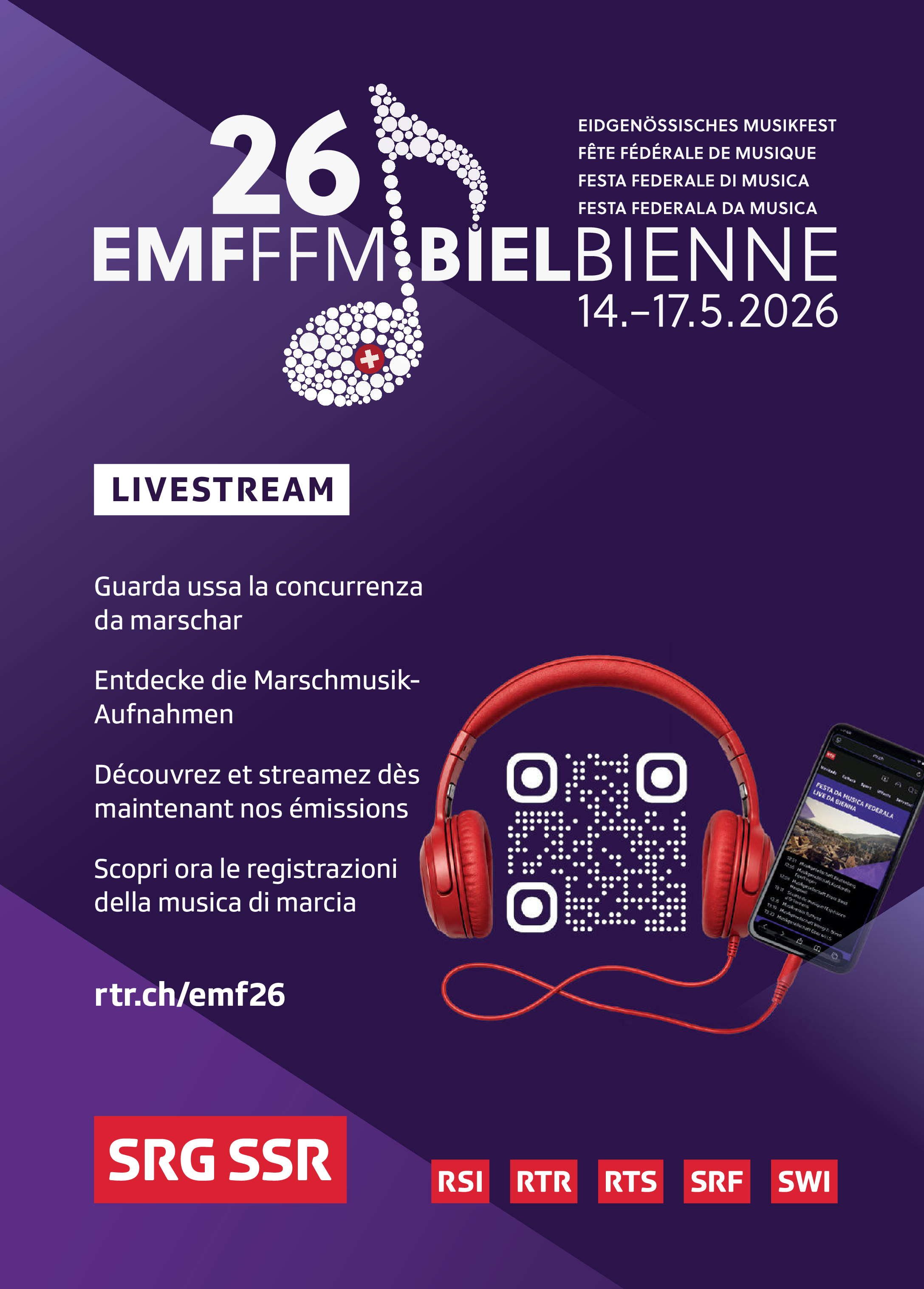 EMF 2026: SRG überträgt umfassend